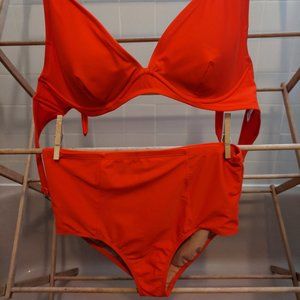Old Navy bikini halter top/high waist orange XL/L